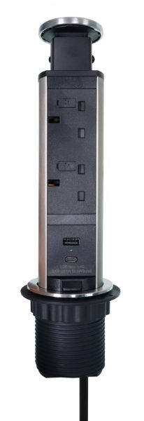 PowerTech Micro Pop Up Socket with USB Ports