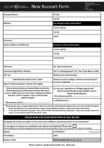 Account Application Form